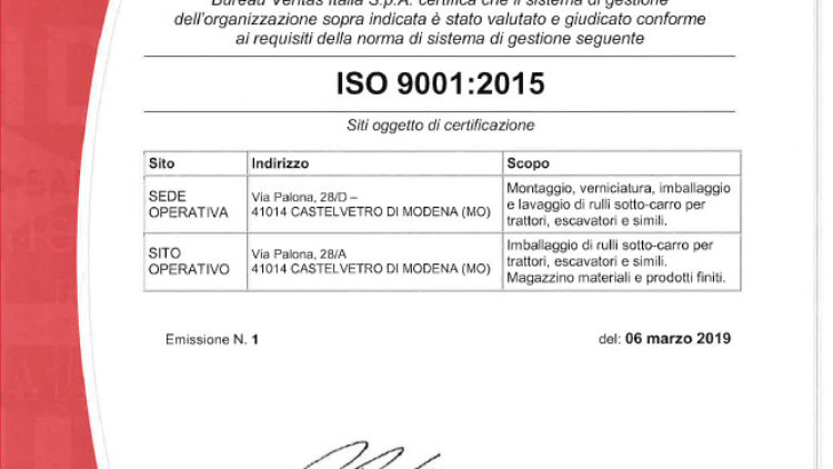 ISO 9001:2015 Allegato